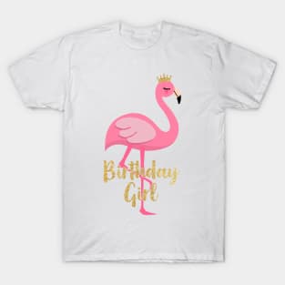 Flamingo Girl Birthday Costume Gift T-Shirt